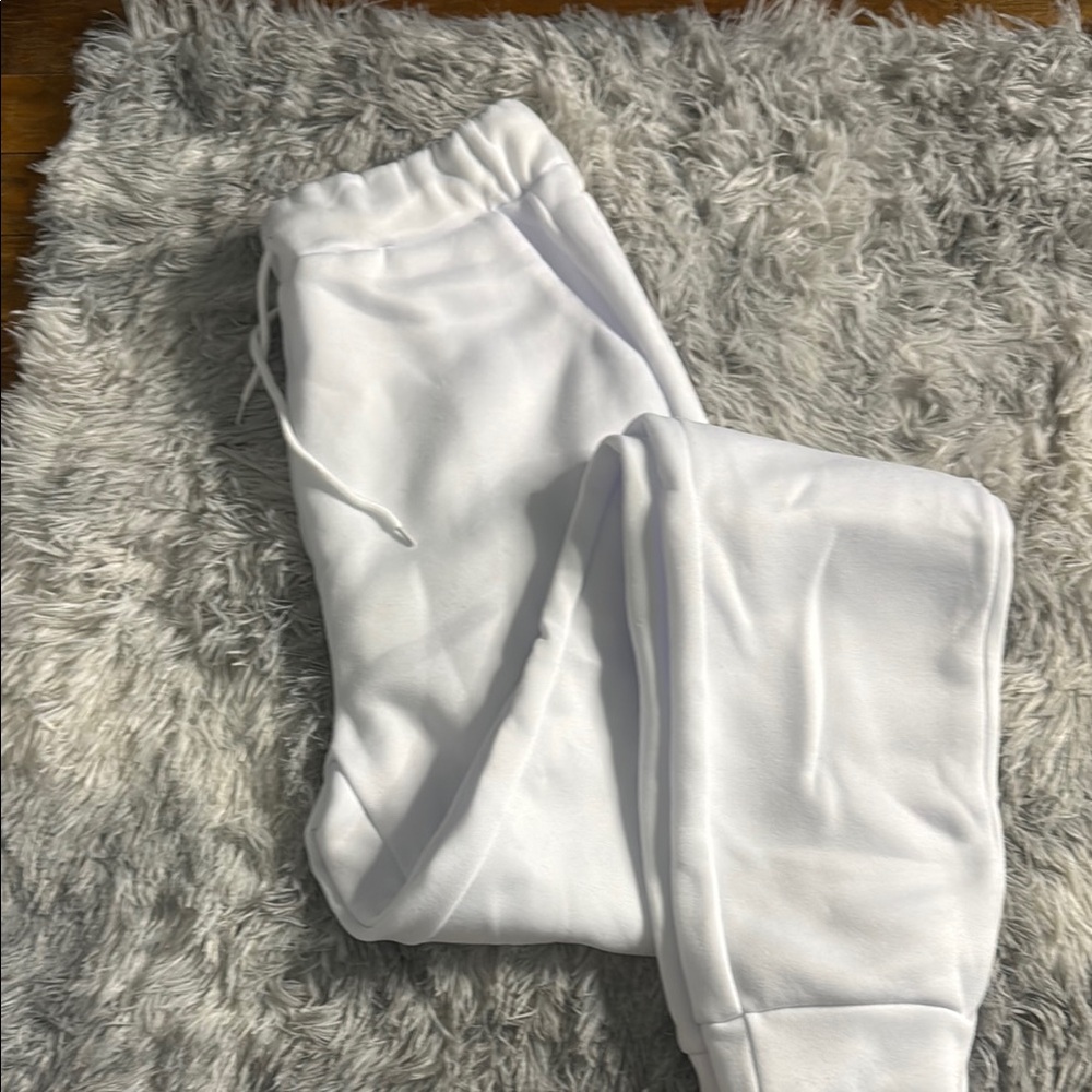 Kids White Jogger Pants